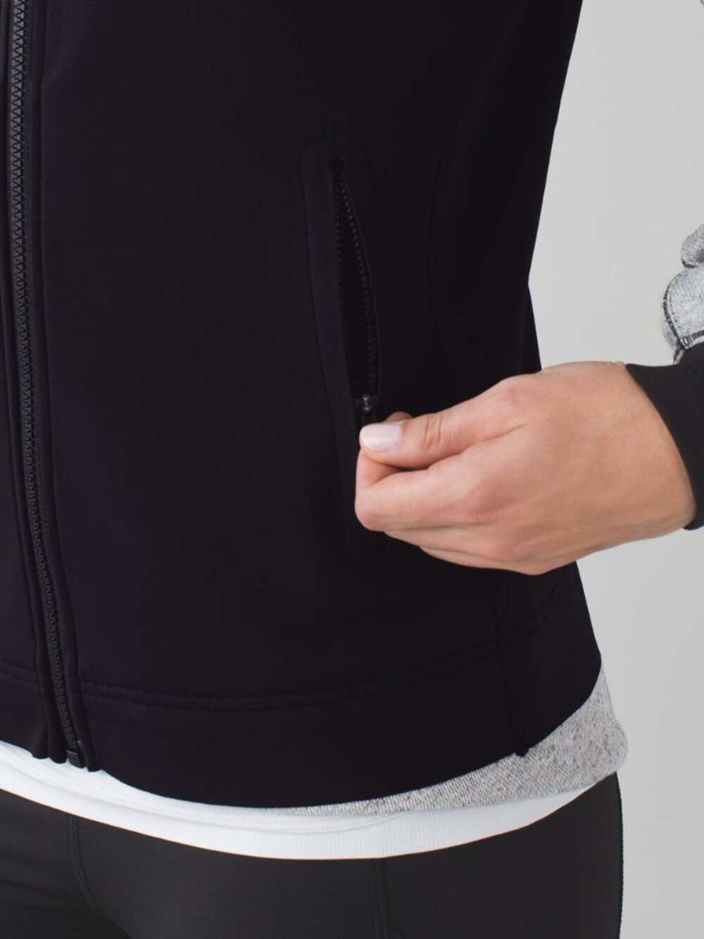 Lululemon Var-City Lightweight Bomber Jacket In Black / Heathered Black - Picture 5 of 11